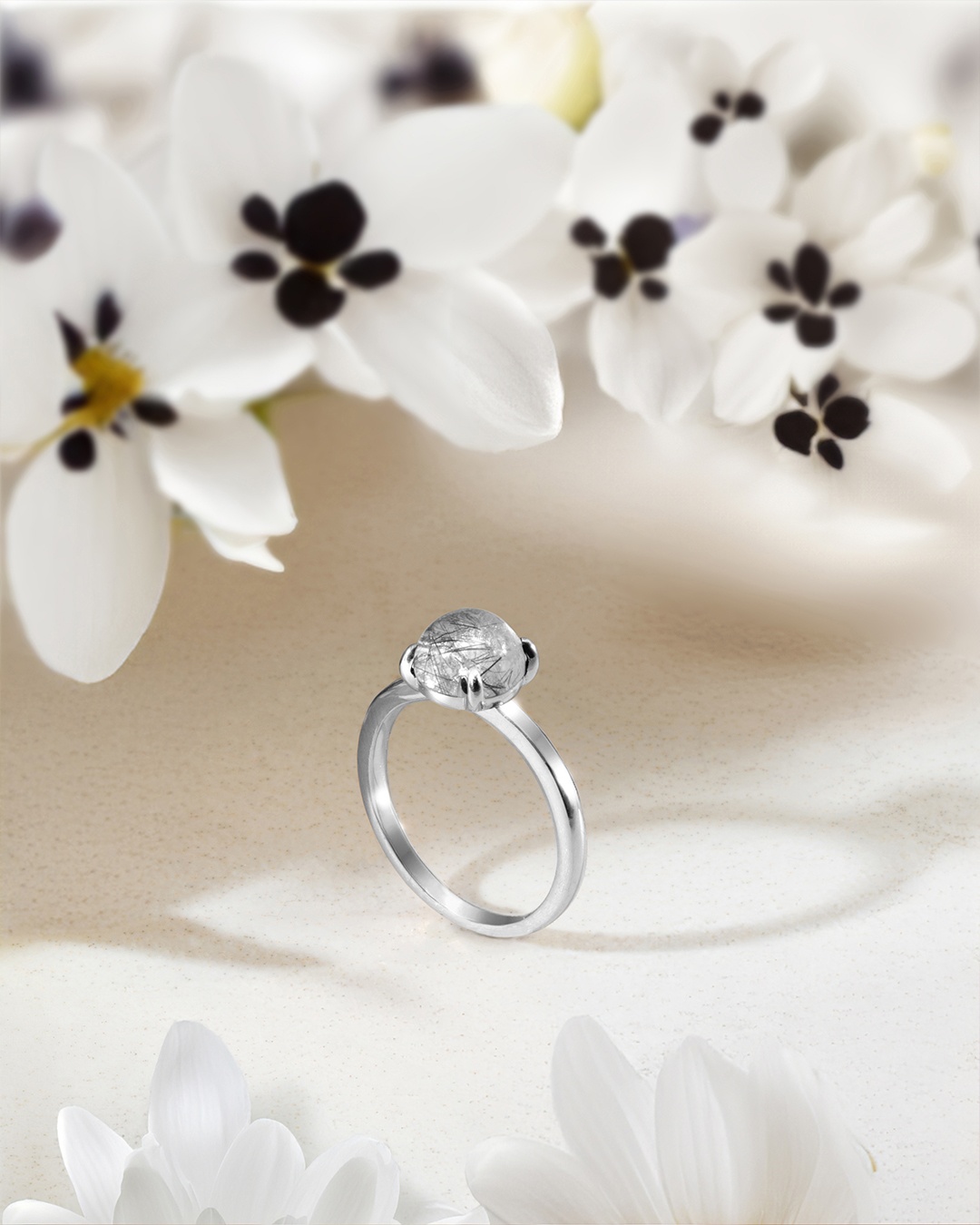 Ring Turmalin Rutilquarz Rimia