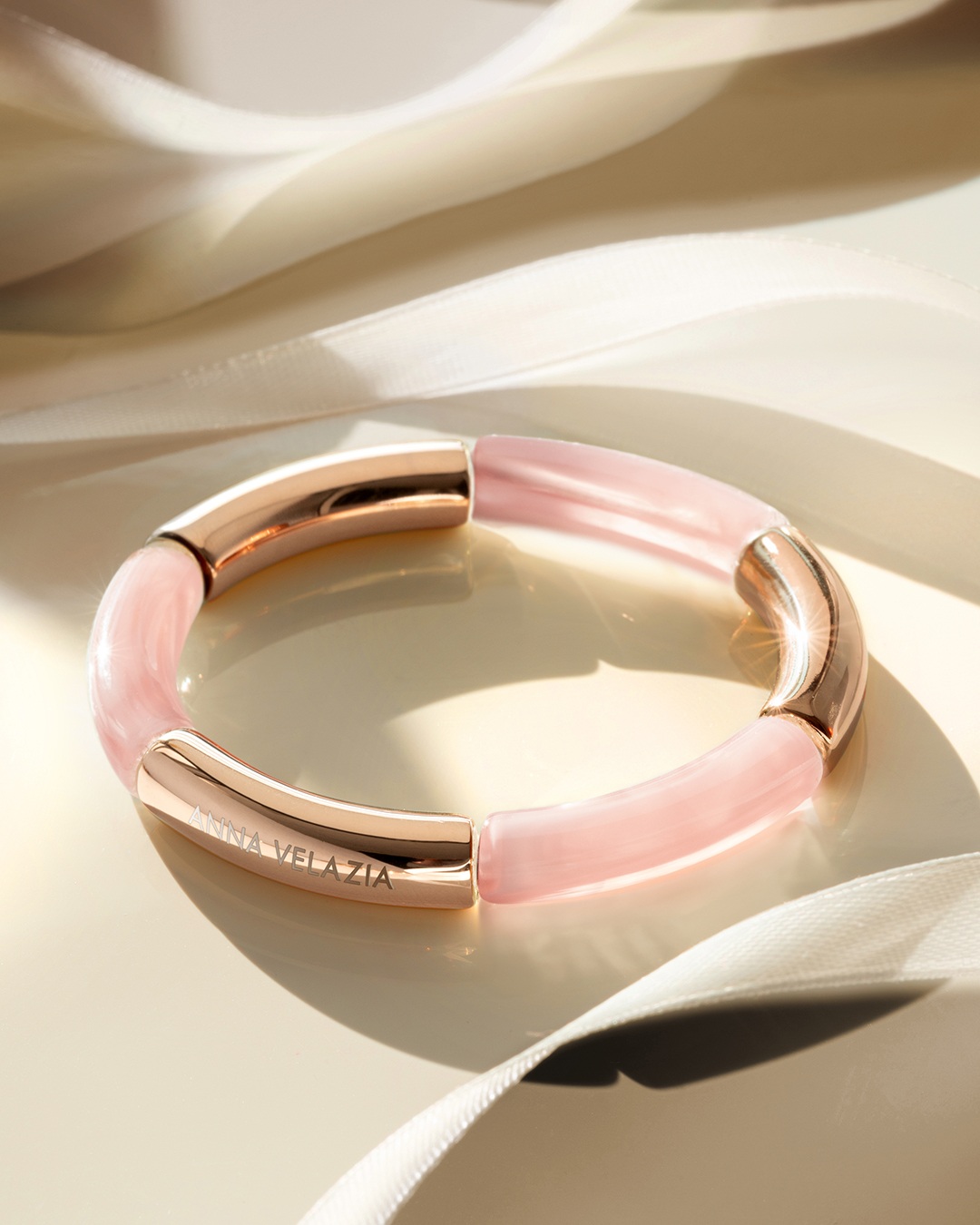 Packshot Armband Acetate Rosa perlmuttfarbenen Piava