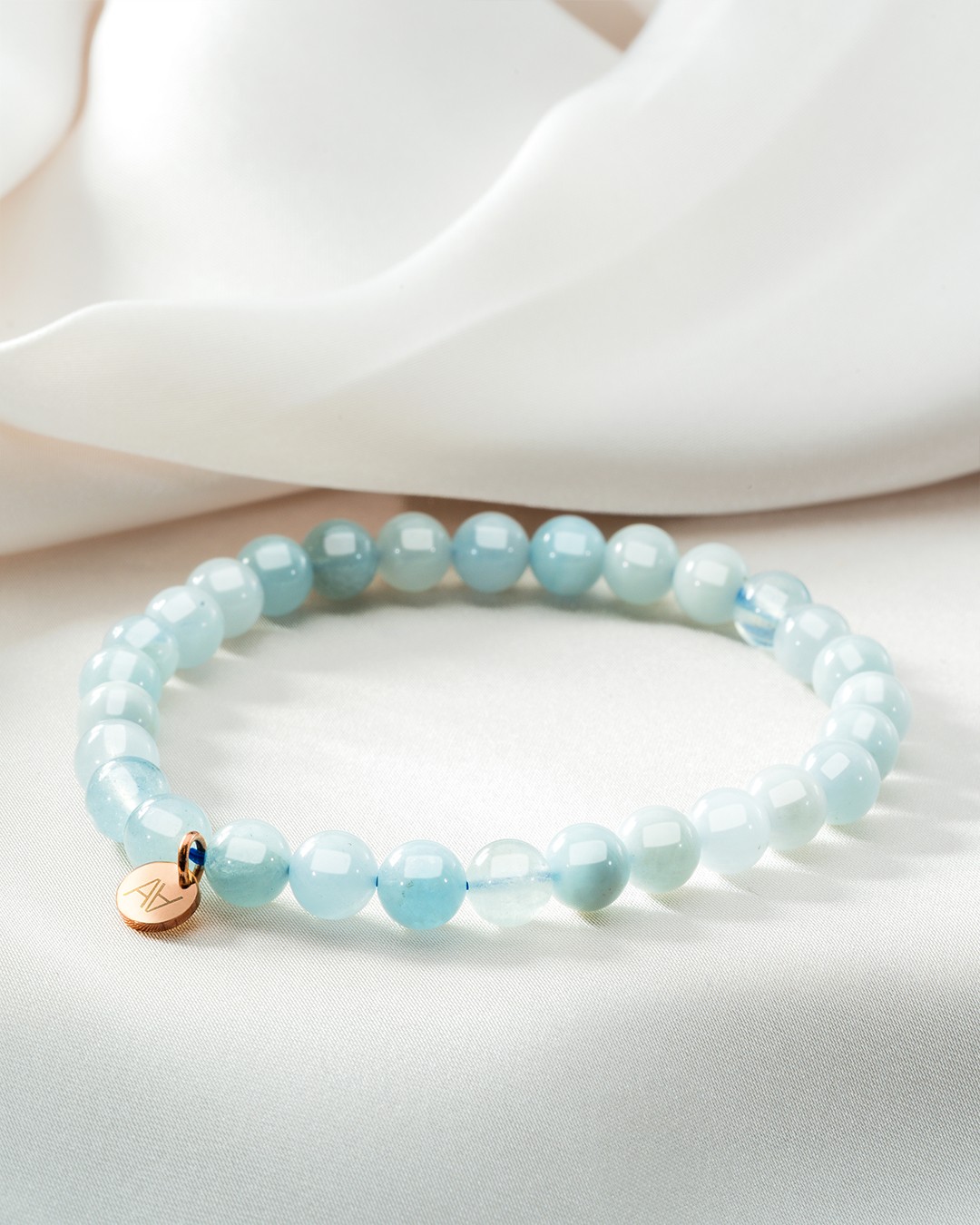 Armband Natursteine Aquamarin Namibia Armband 6 mm