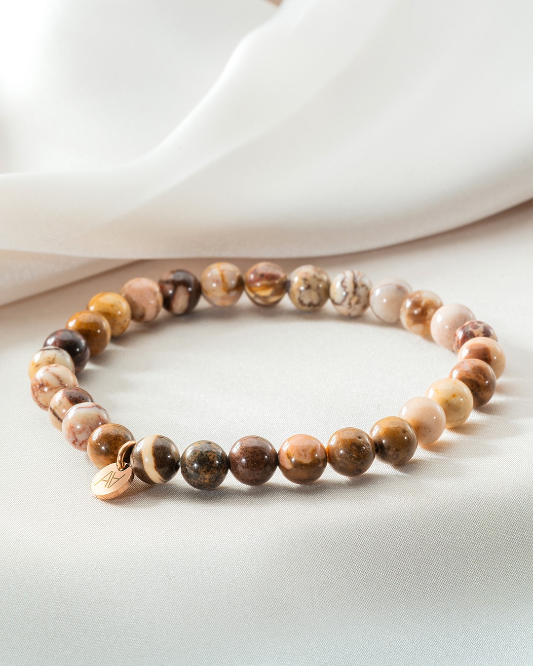 Armband Natursteine Brauner Jaspis Armband 6 mm