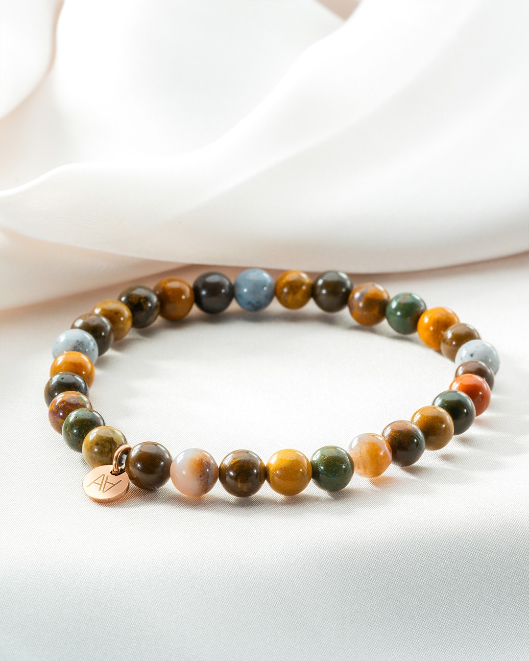 Armband Natursteine Ozean Jaspis Armband 6 mm