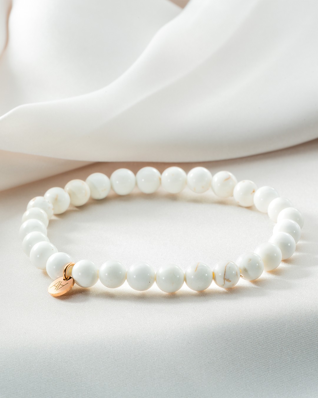 Armband Natursteine Magnesit Armband 6 mm