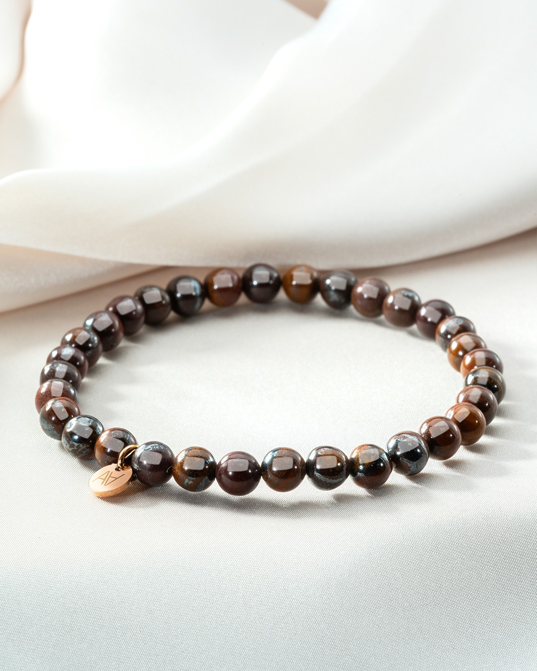 Armband Natursteine Eisenauge Armband 6 mm