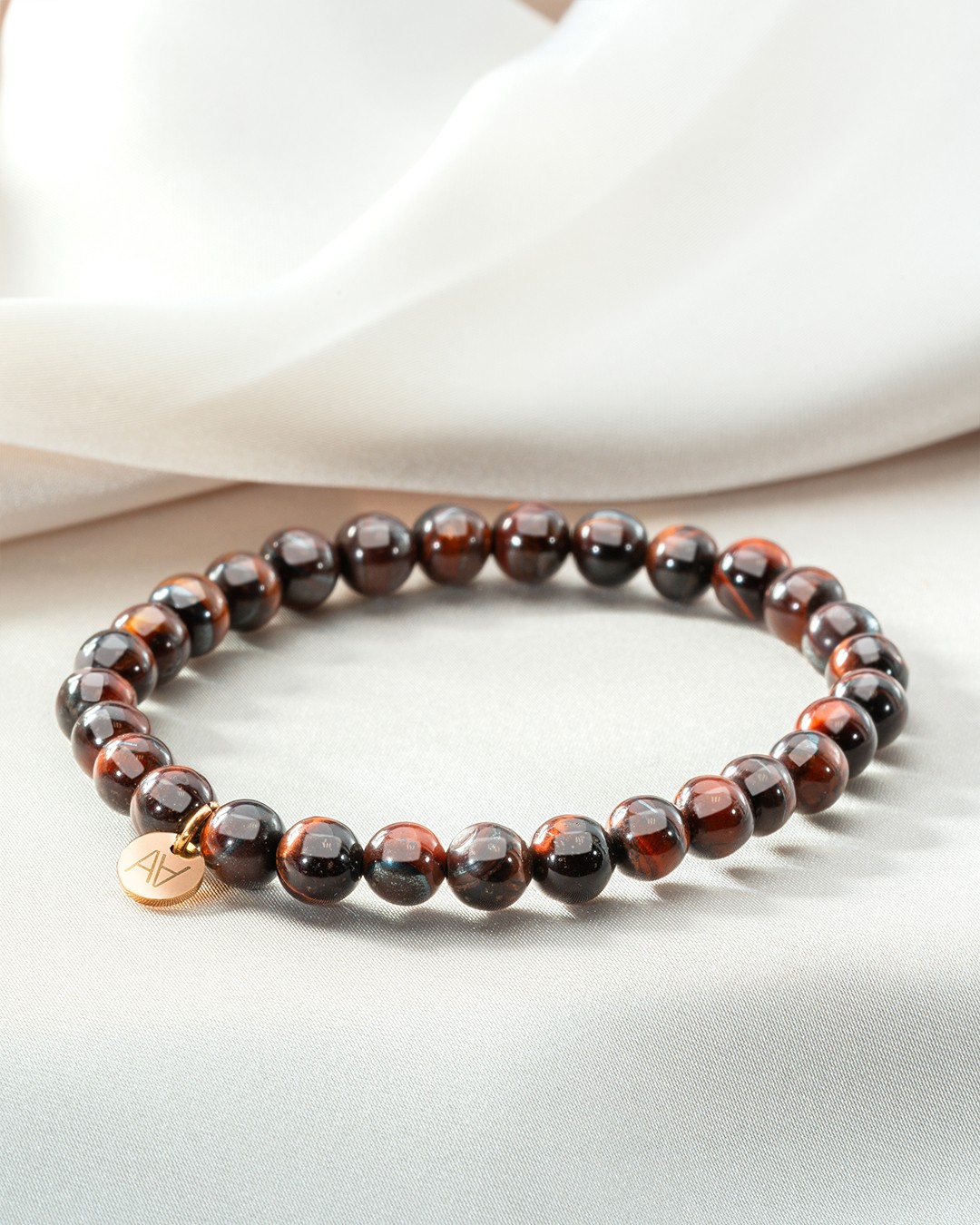 Armband Natursteine Stierauge Armband 6 mm