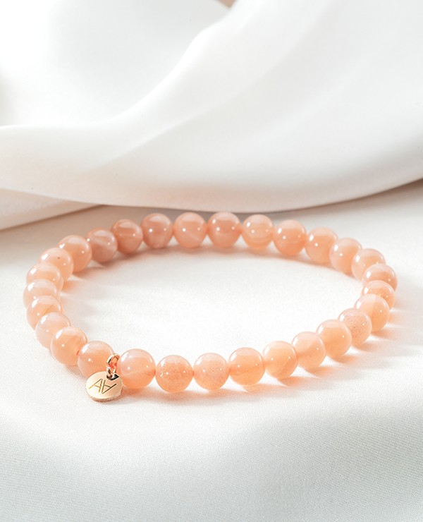 Rosa Mondstein Armband 6 mm