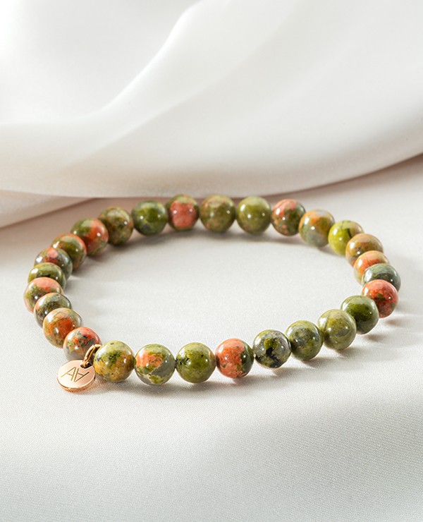Bracelet unakite 6mm