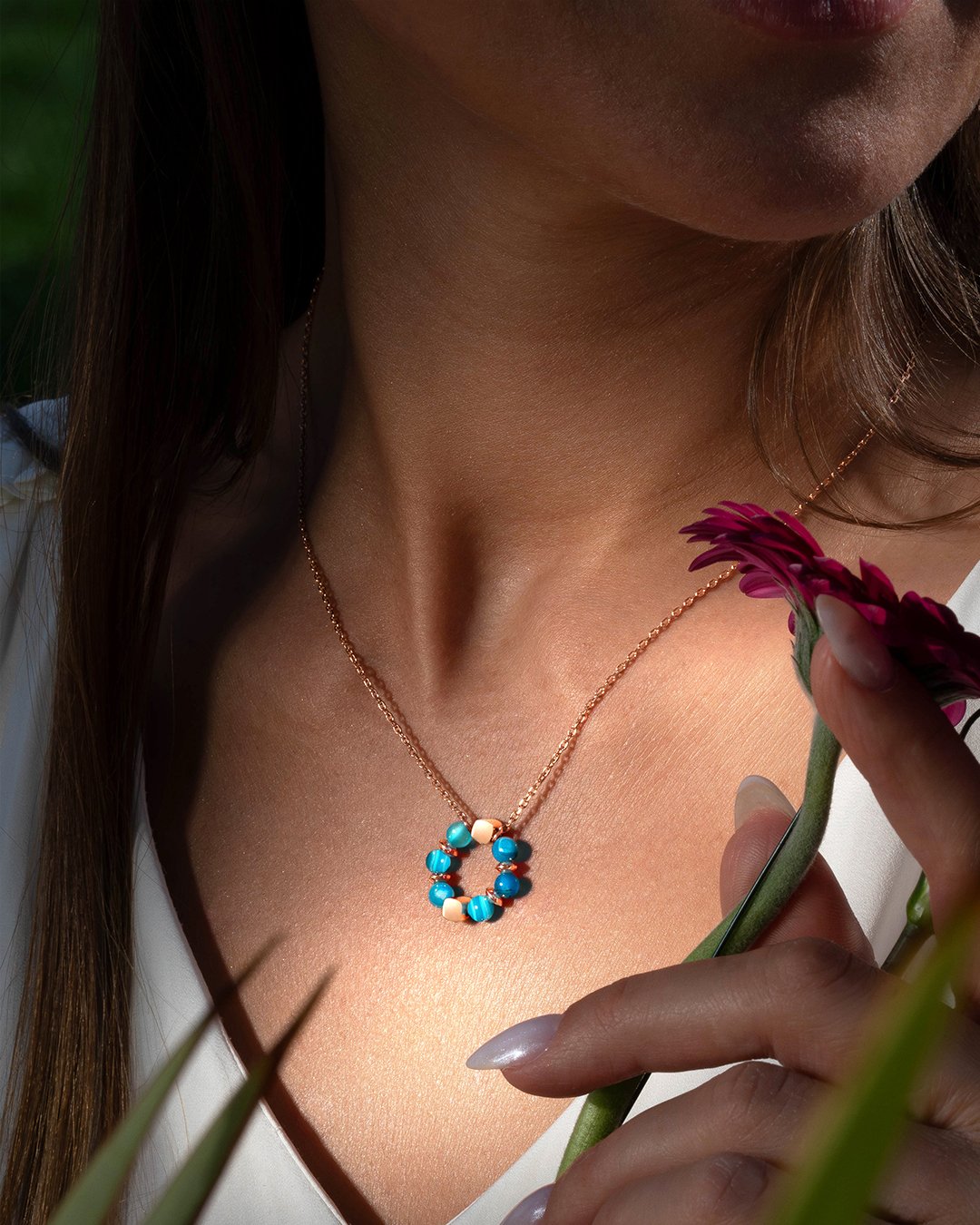 Anhänger  Blauer Achat Azzuria