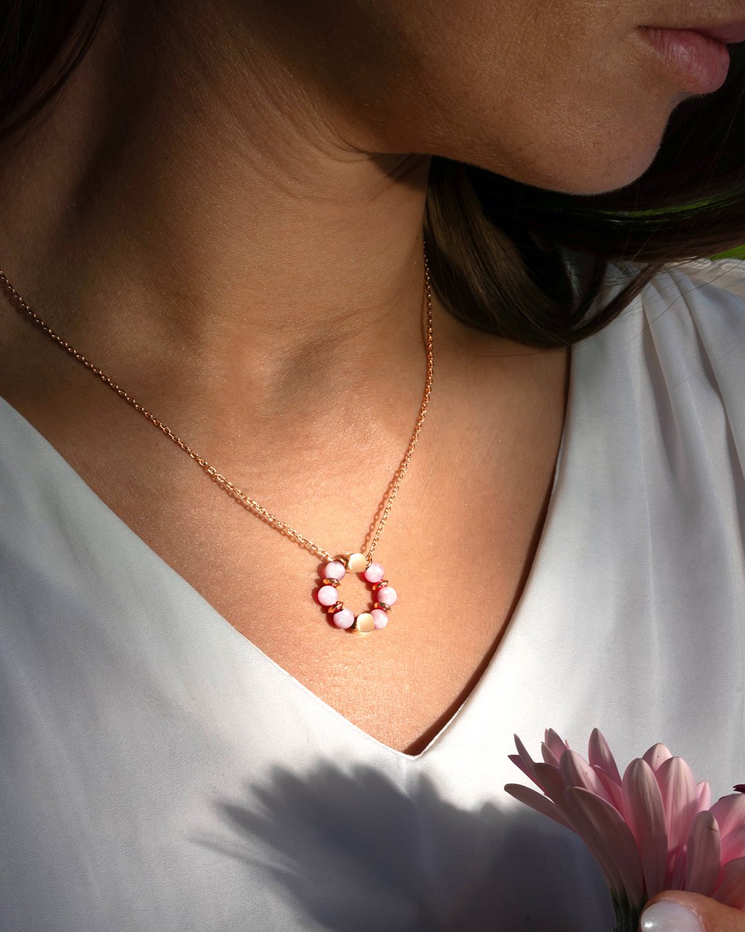 Anhänger Rosenquarz  Auroria