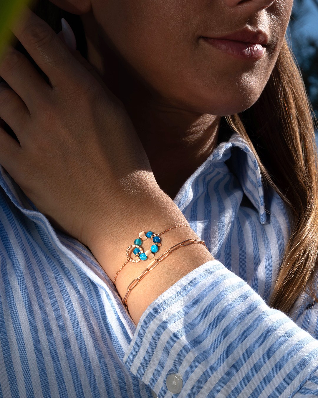 Armband  Blauer Achat Azzurra