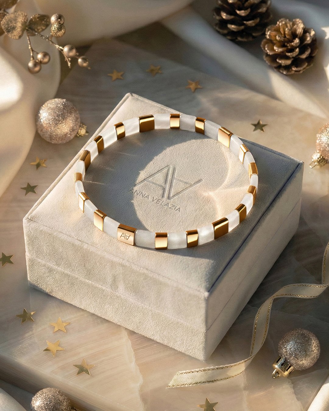 Armband weißer Marmor Celleno