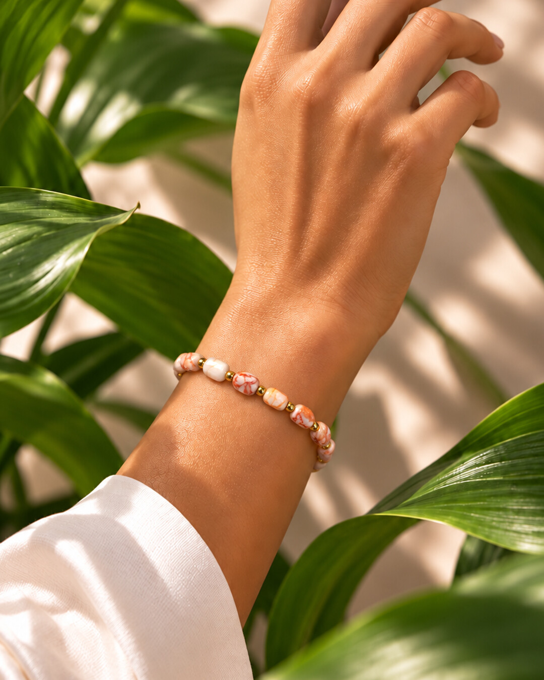 Armband Natursteine Corallina