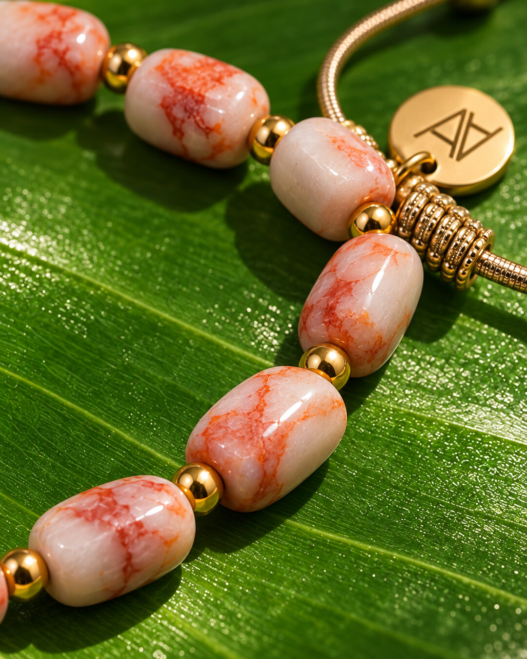 Armband Natursteine Corallina