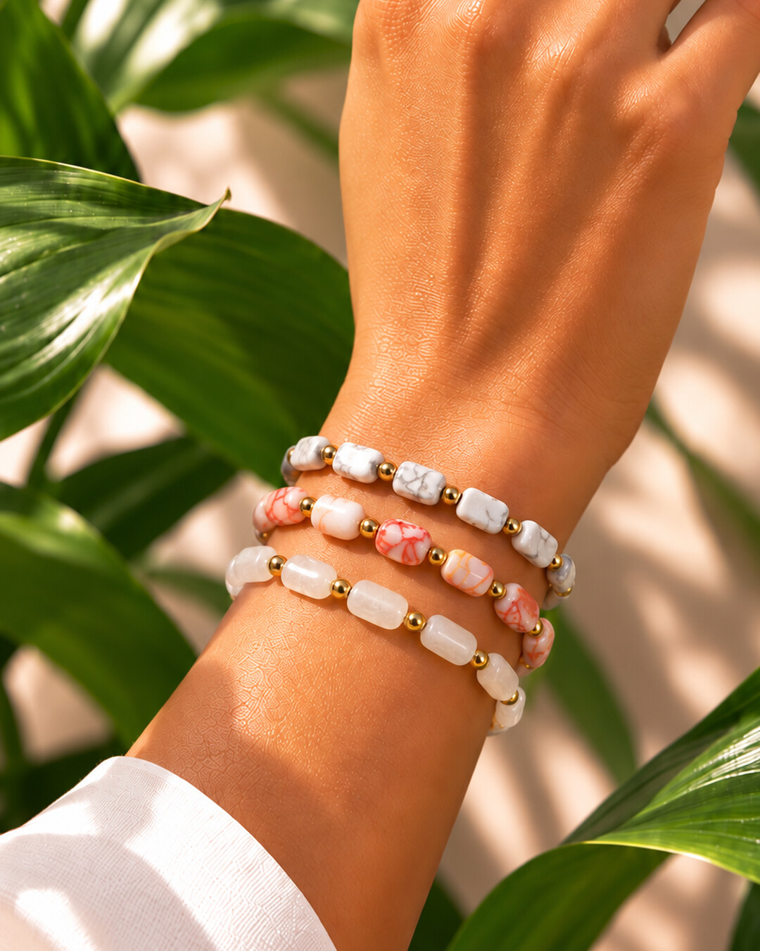 Armband Natursteine Set Albaluce