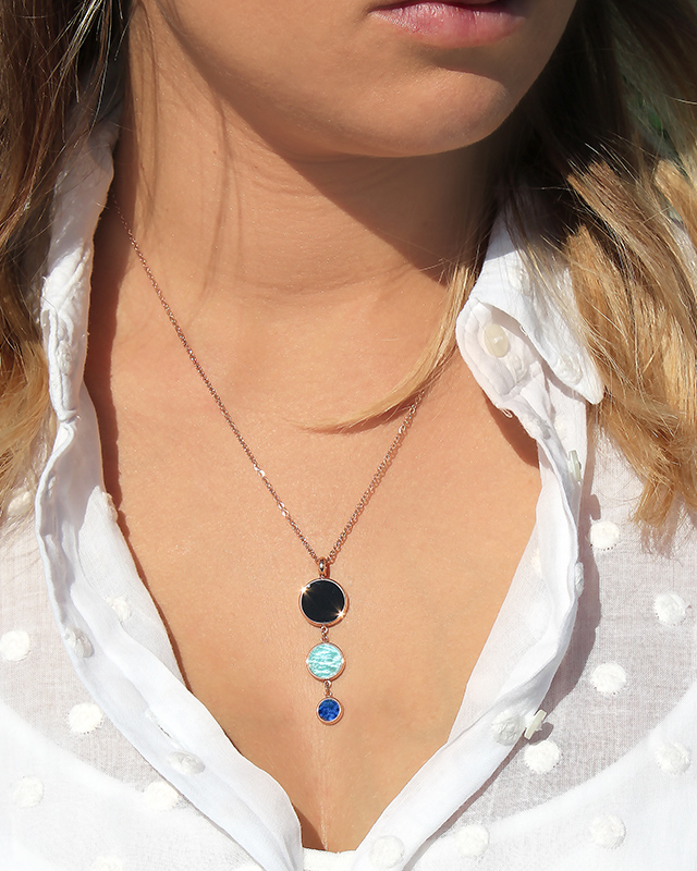 Anhänger  Gold rosafarbener Edelstahl Carlopolinio