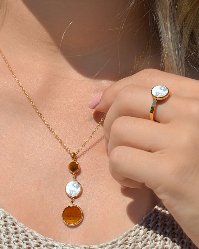 Lifestyle Anhänger  vergoldeter Edelstahl Levolinio