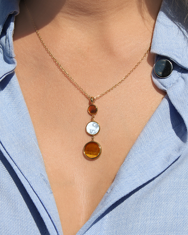 Lifestyle Anhänger  vergoldeter Edelstahl Levolinio