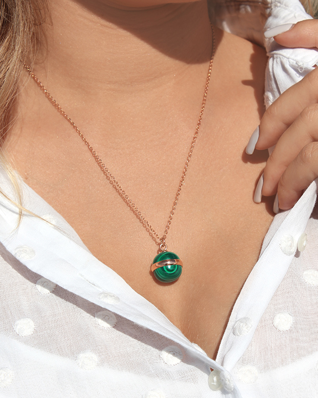 Anhänger  Gold rosafarbener Edelstahl Avellinio