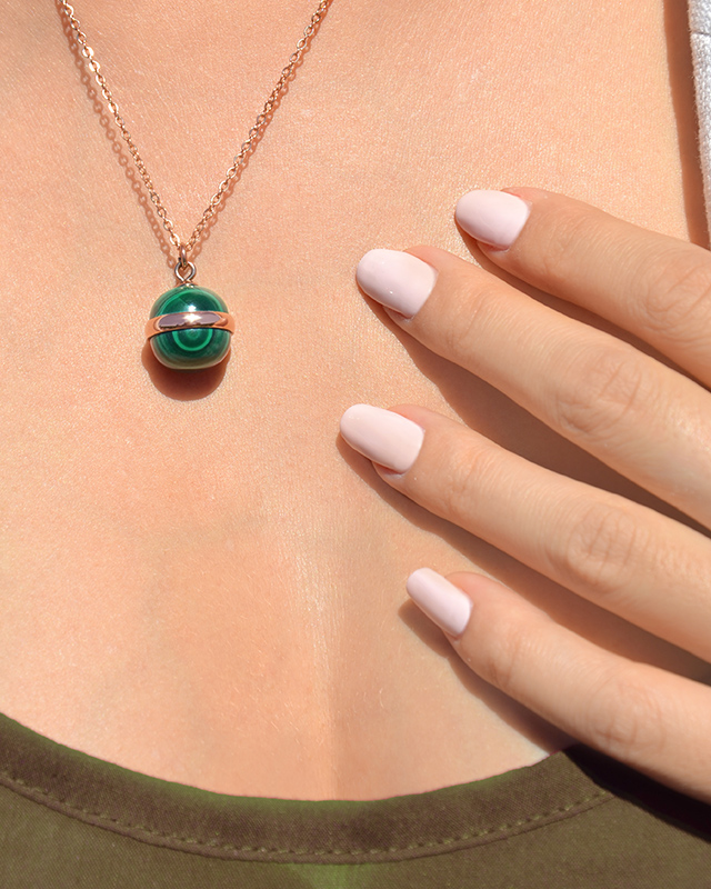 Lifestyle Anhänger  Gold rosafarbener Edelstahl Avellinio