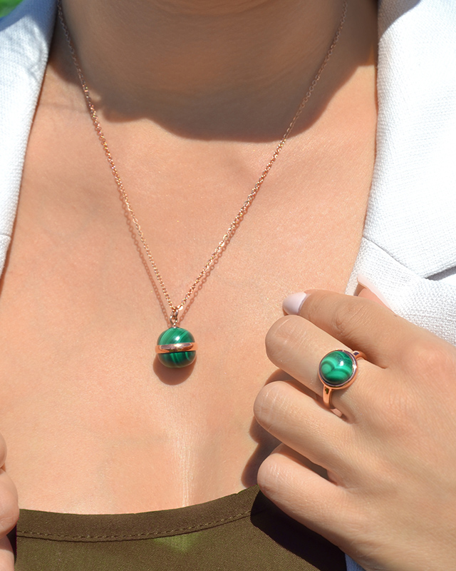 Lifestyle Anhänger  Gold rosafarbener Edelstahl Avellinio