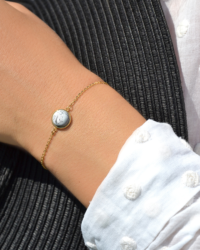 Armband weiße Howlite Celzi