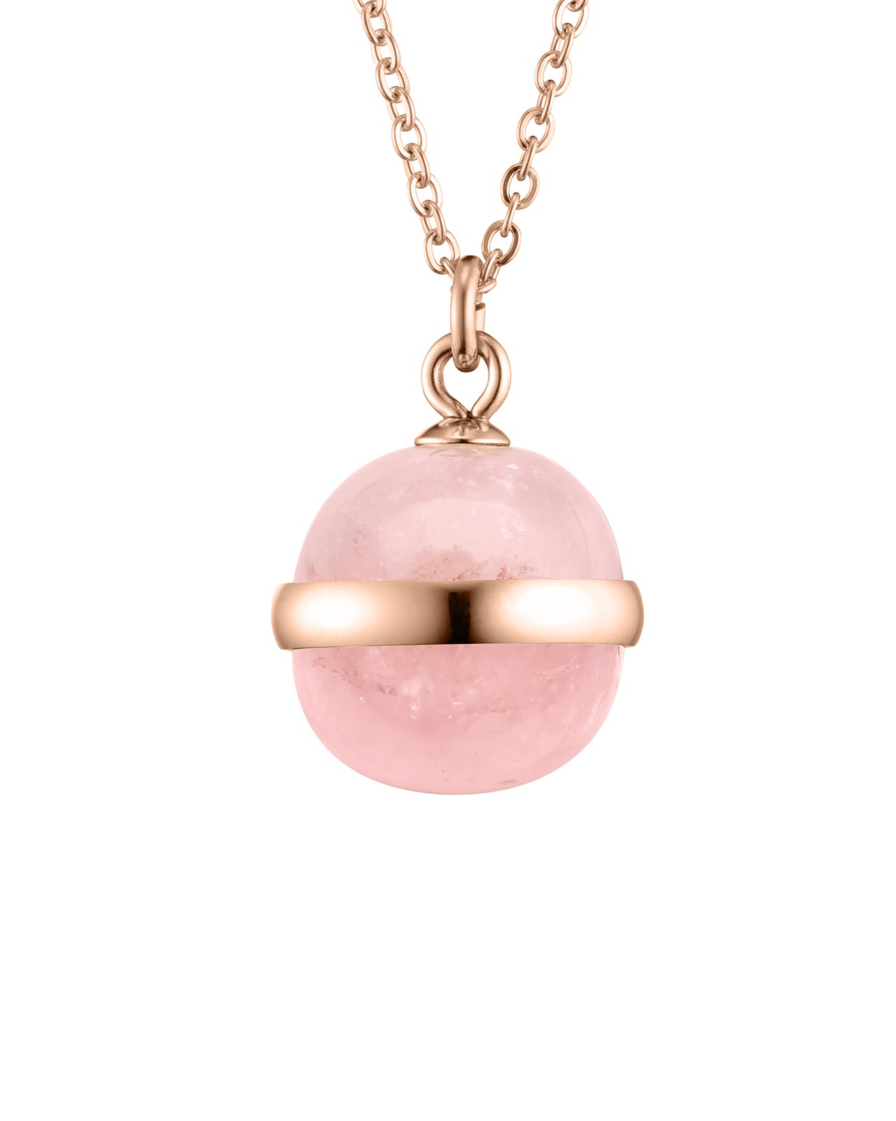 Packshot Anhänger  Gold rosafarbener Edelstahl Calianio