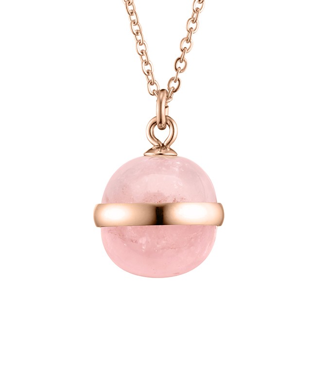 Packshot Anhänger  Gold rosafarbener Edelstahl Calianio