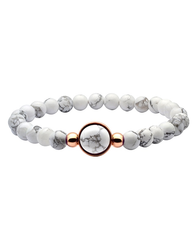 Packshot Armband Weißer Howlite Rivoli