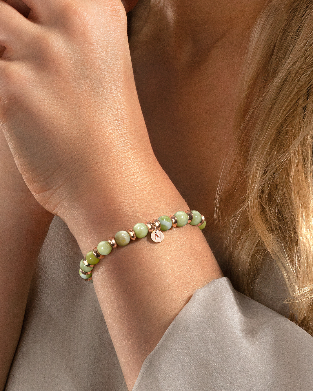 Armband Peridot-Jade-Stein Verrattio