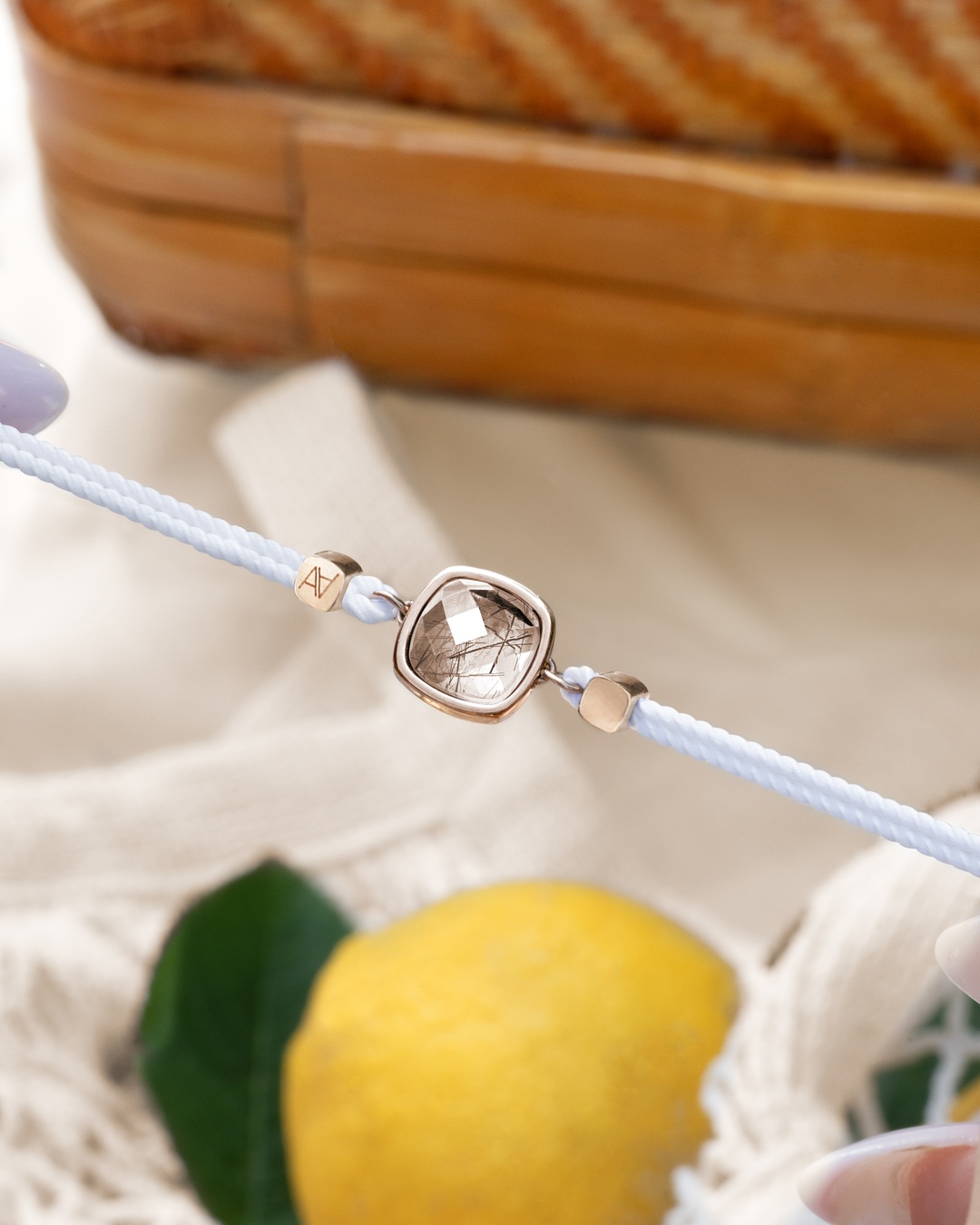 Armband Schwarze Rutilquarz Riminetta