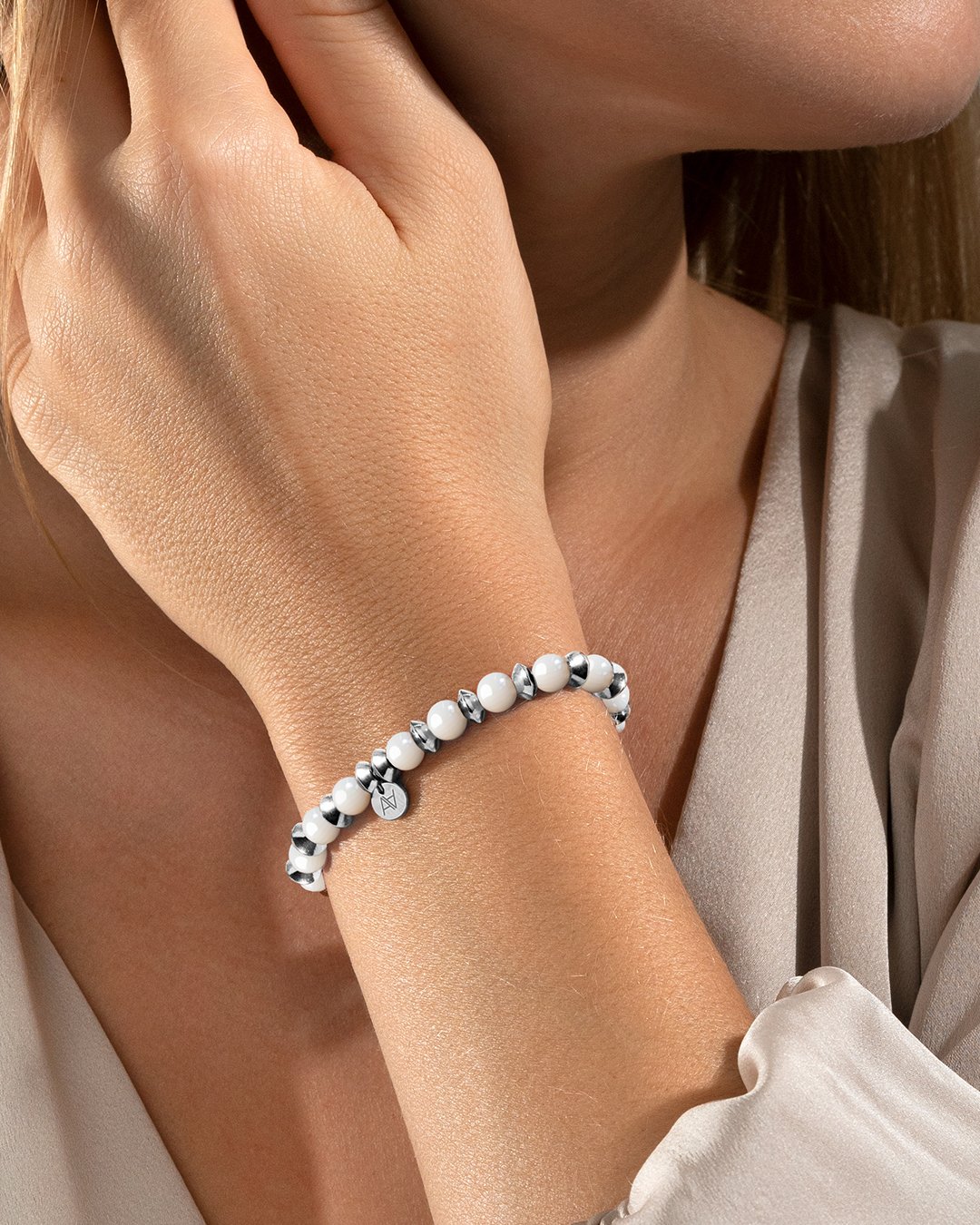 Armband weißer Korallenbambus Otranto