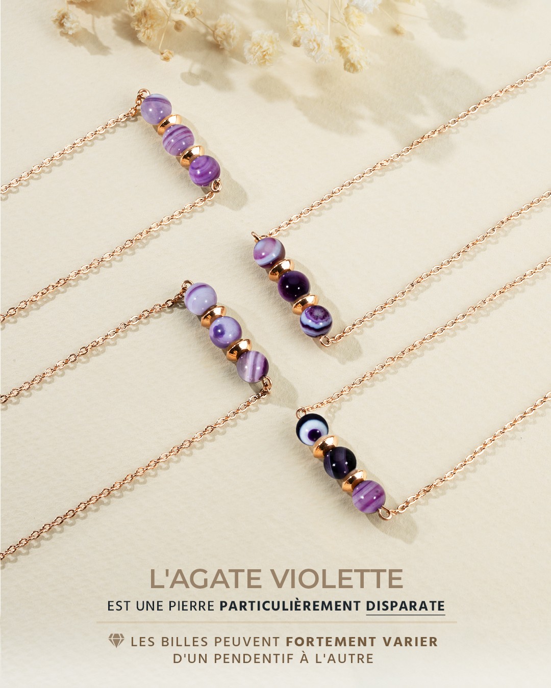 Anhänger violetten Achat Calizzonia