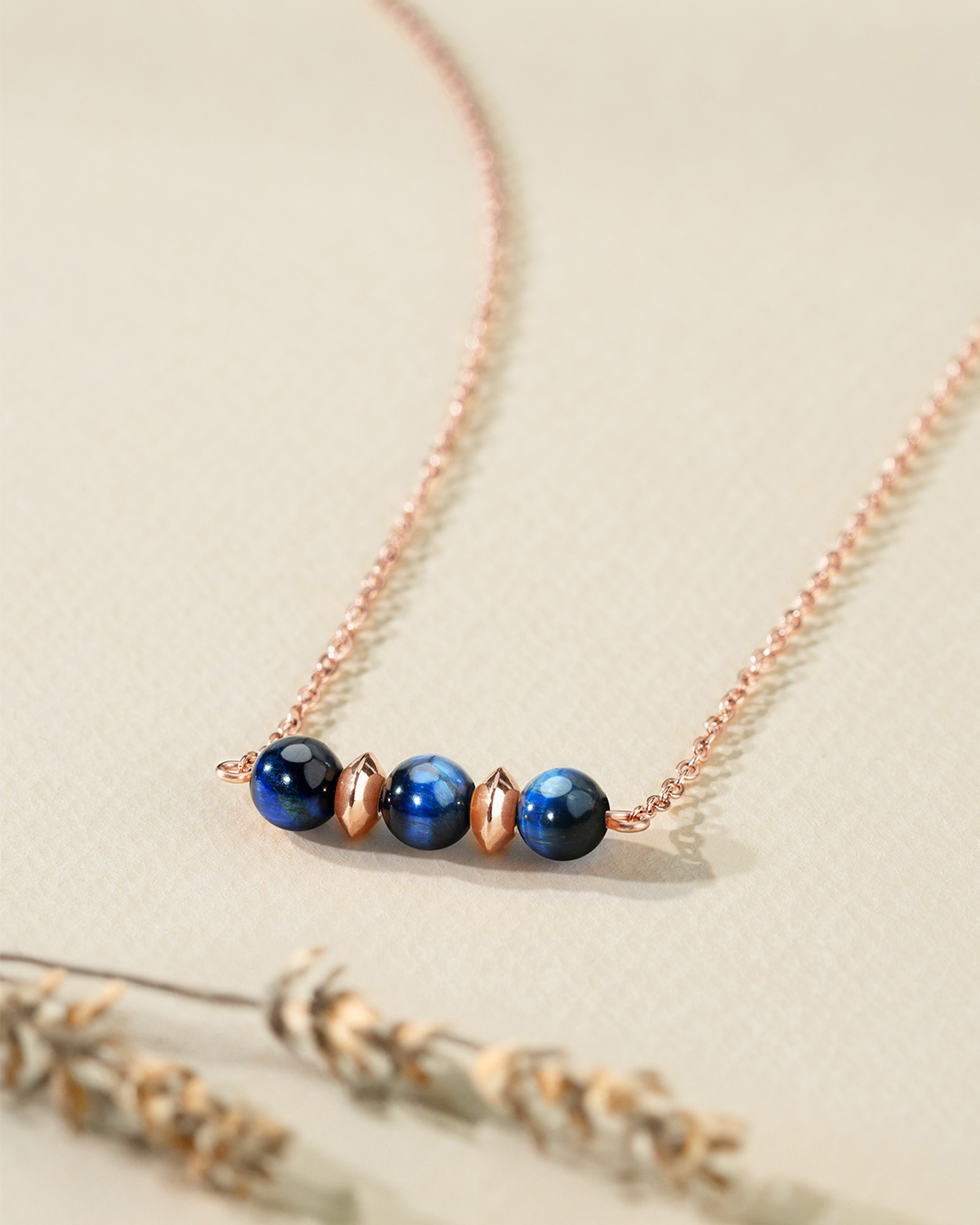 Anhänger blauem Tigerauge Olmetio