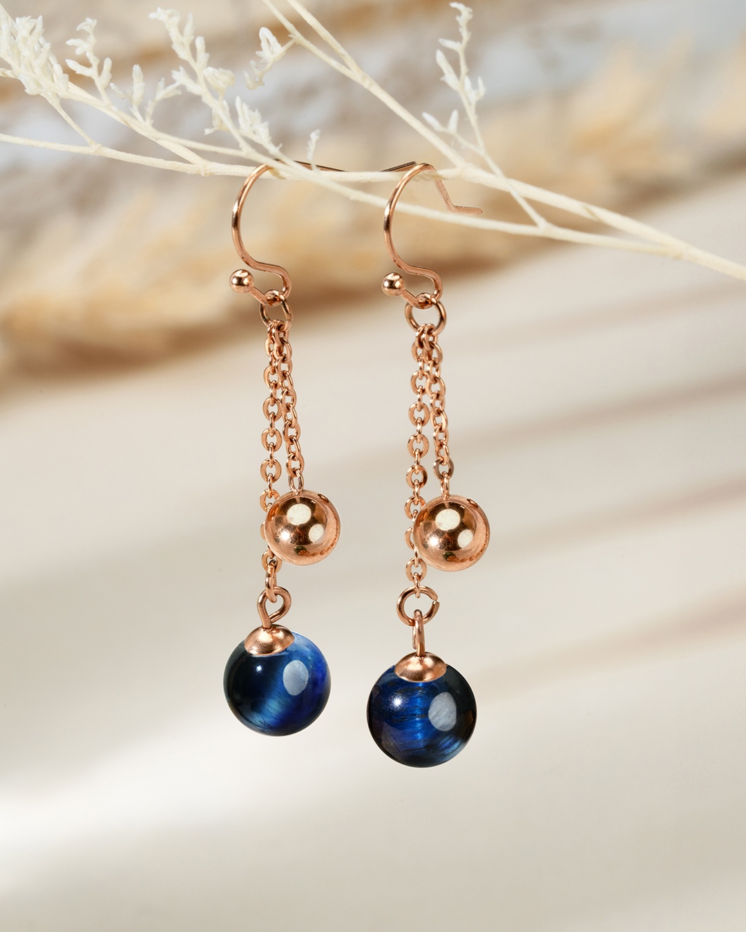 Ohrringe Blaues Tigerauge Olmeti